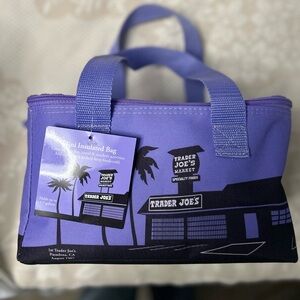 Trader Joe's Purple Insulated Tote Bag